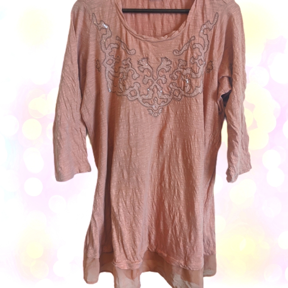 LOGO sequins top